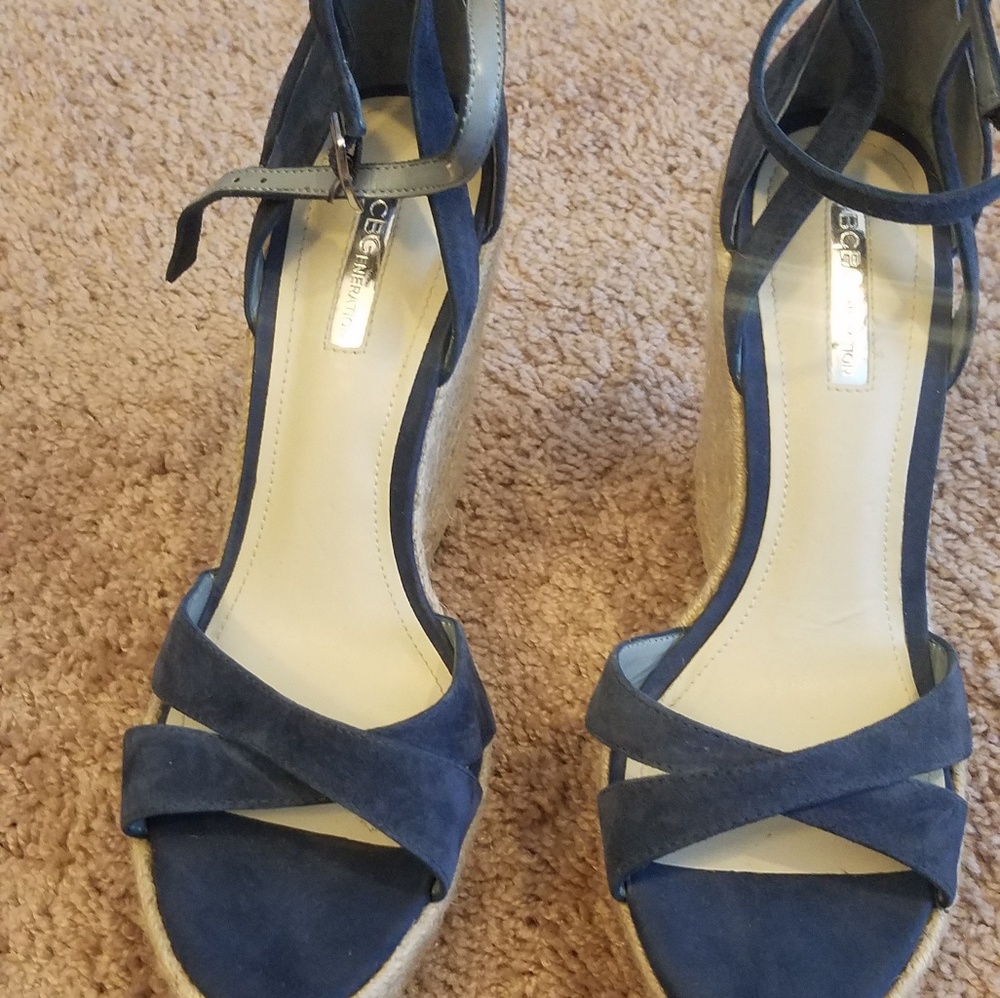 BCBGeneration Blue Suede Sandal